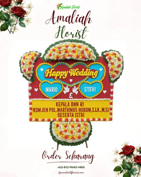 Papan Bunga Pernikahan Talang Ubi